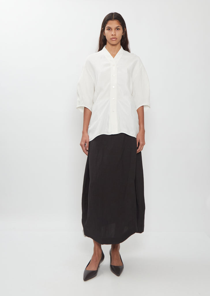 Curved Sleeve Top