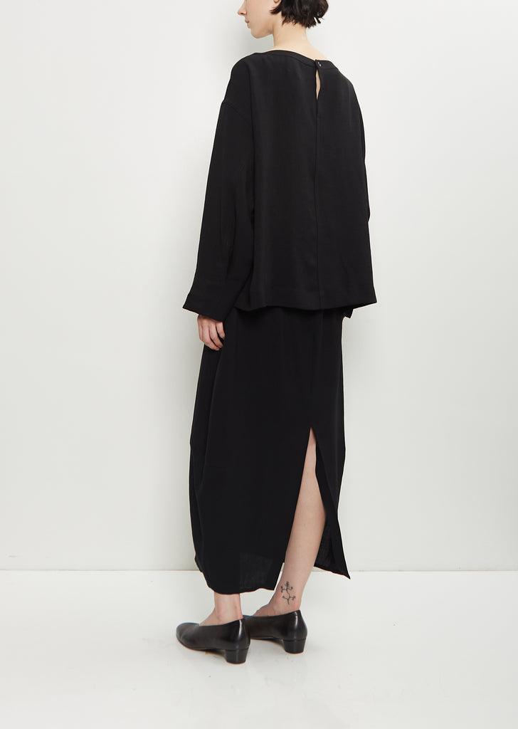 Lory Twill Boat Neck Boxy Top
