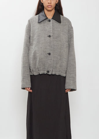 Leather Collar Jacket