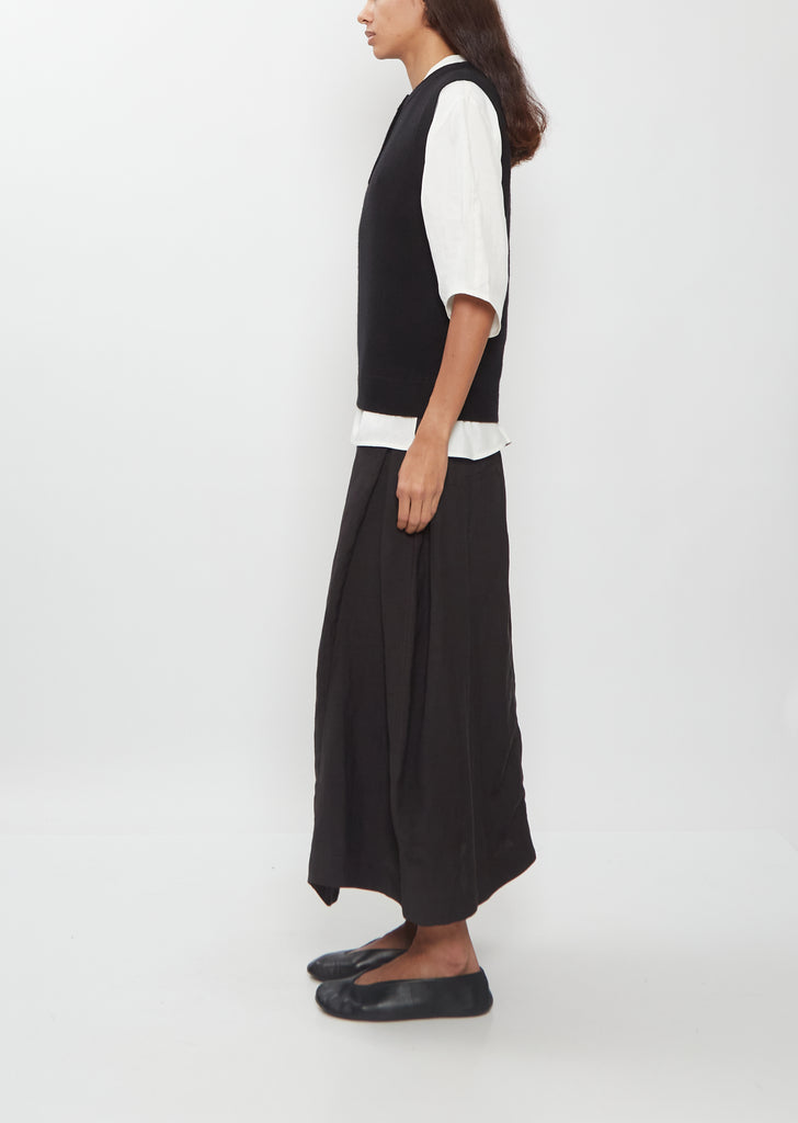 Wool Cashmere Vest — Black
