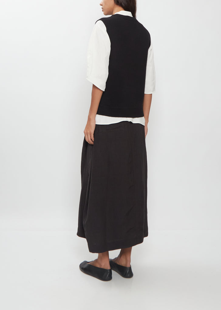 Wool Cashmere Vest — Black