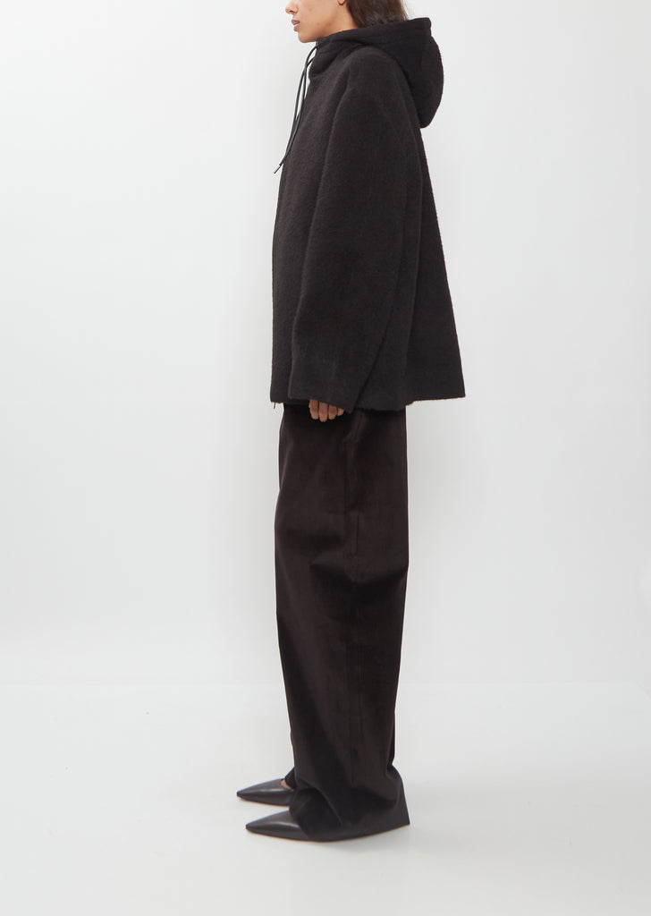 Wool Mohair Hooded Jacket