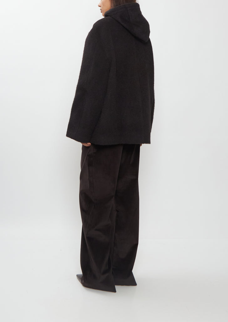 Wool Mohair Hooded Jacket