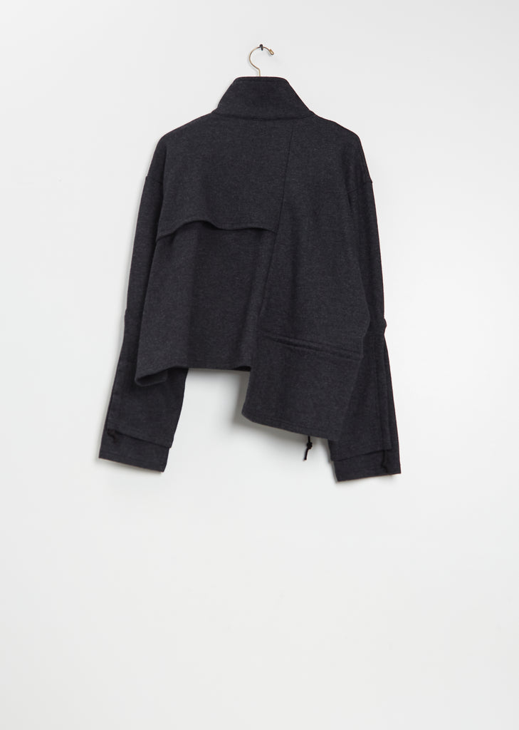 Gathered Wool Jacket