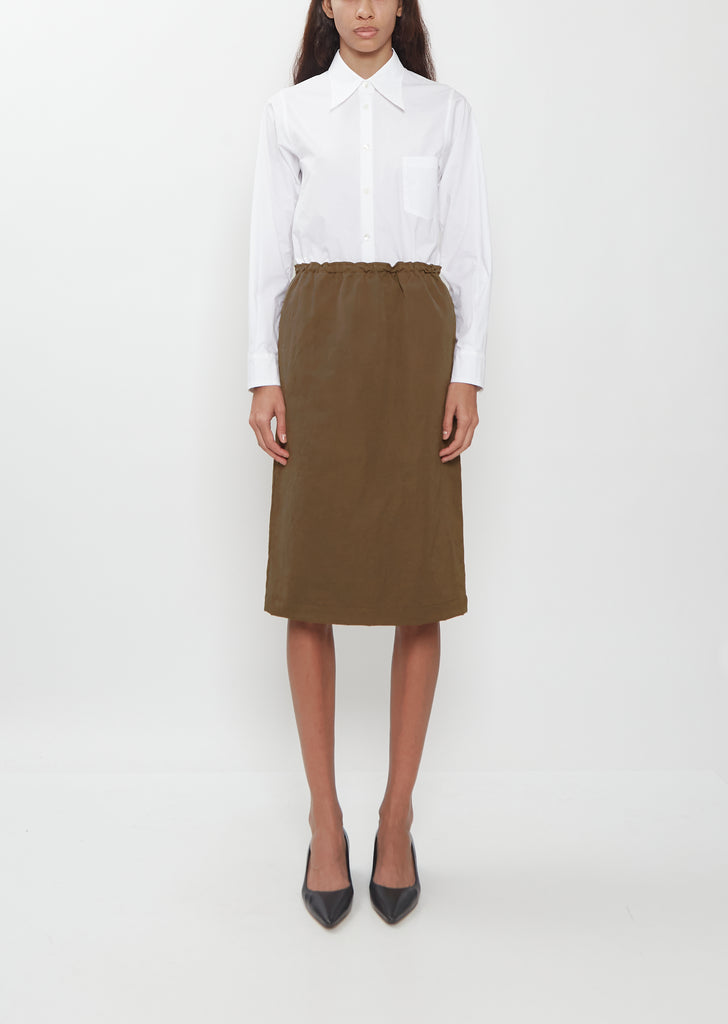 Linen Gabardine Tube Skirt