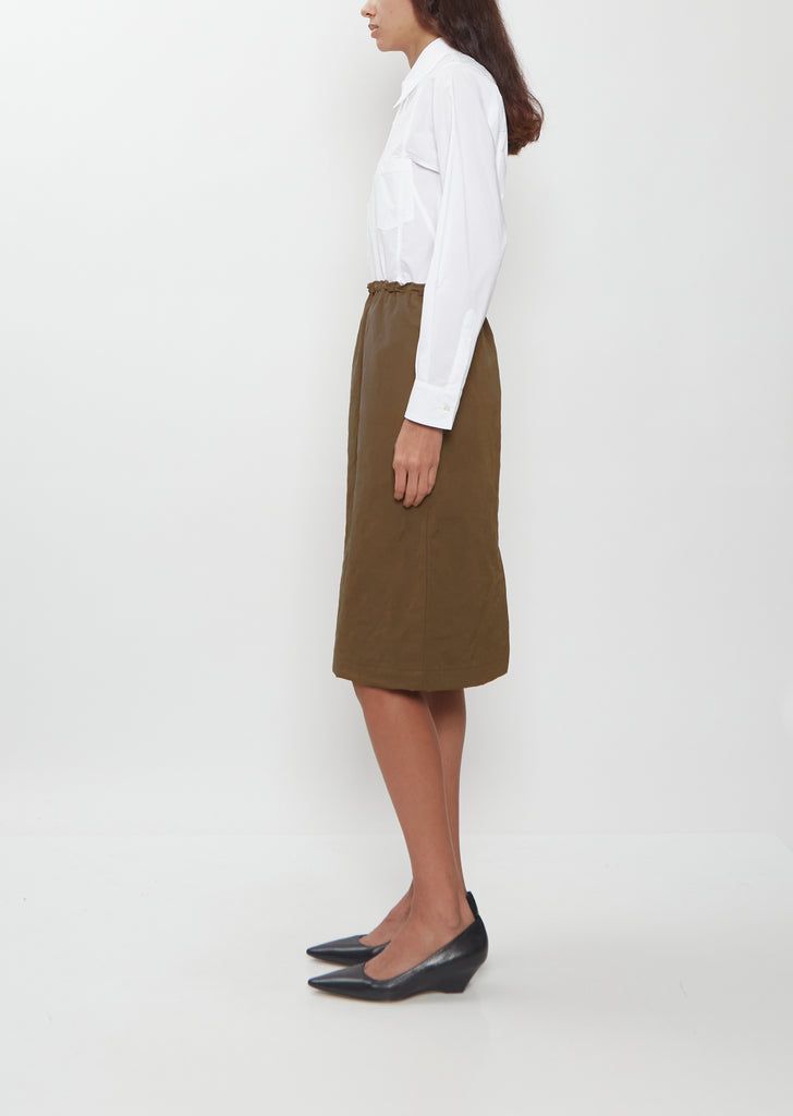 Linen Gabardine Tube Skirt