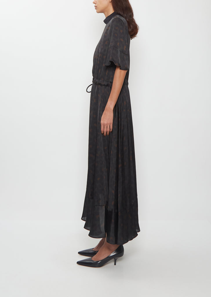 Fluid Leopard x Suiting Dress