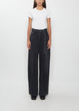 Self Belt Denim Pants
