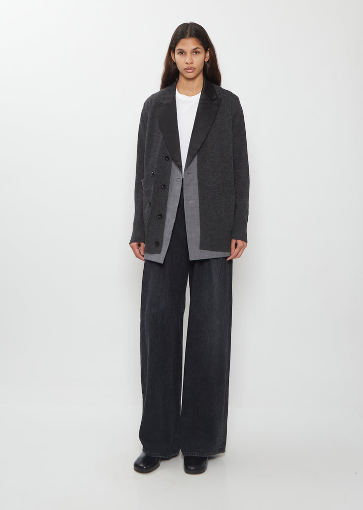 Suiting x Wool Knit Blazer Cardigan