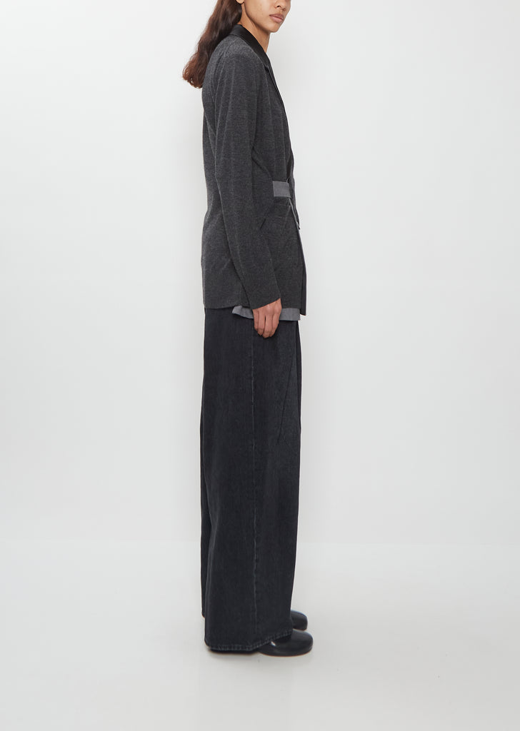 Suiting x Wool Knit Blazer Cardigan