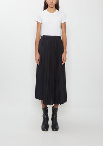 Double Faced Herringbone x Suiting Skirt