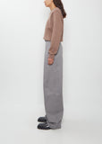 Curved Cotton Twill Pants