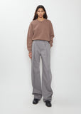 Curved Cotton Twill Pants