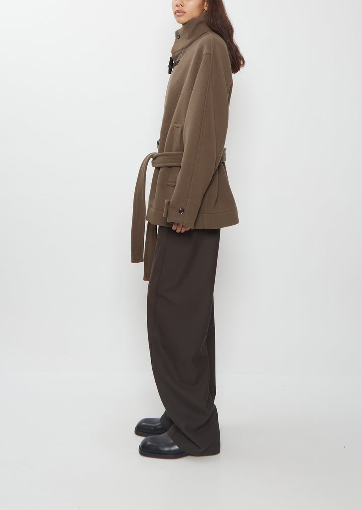 Short Duffle Wool Coat — Thyme