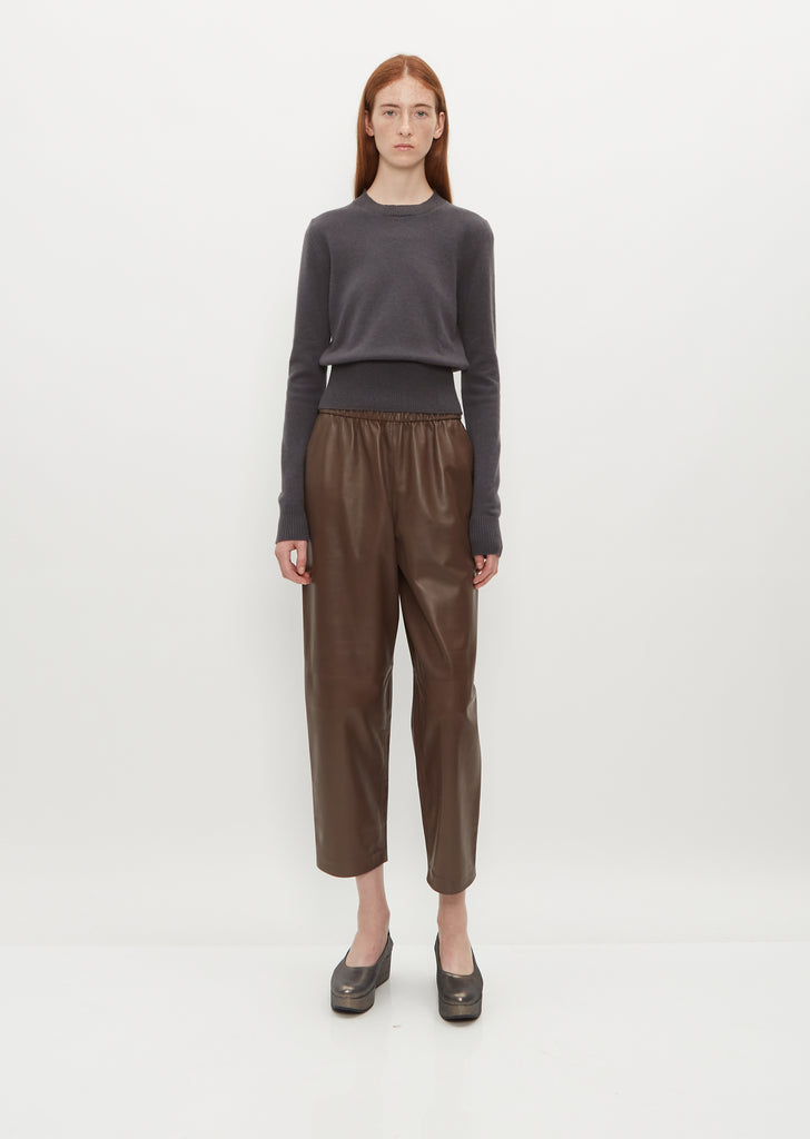 Leather Carrot Pants