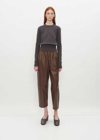 Leather Carrot Pants