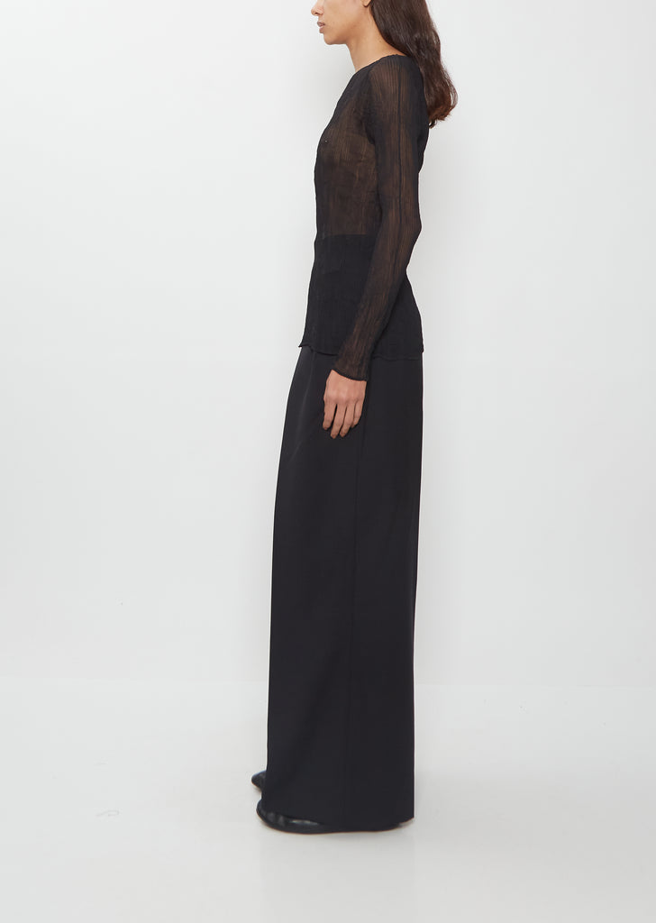 Chiffon Twist BK/WT Top