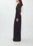 Chiffon Twist BK/WT Top