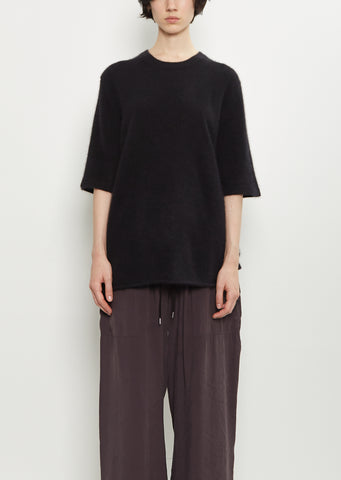 Raven Mercerized Wool Sweater — Black