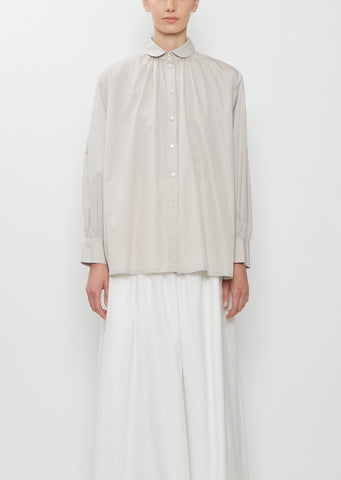 Rounded Collar Cotton Shirt