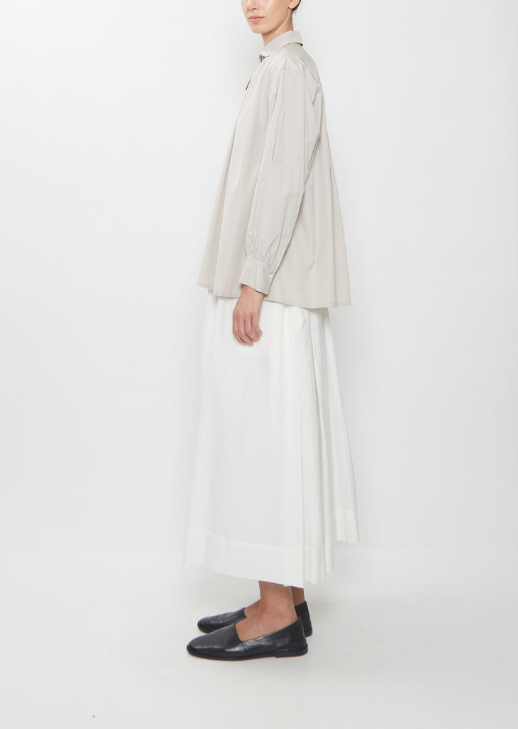 Rounded Collar Cotton Shirt