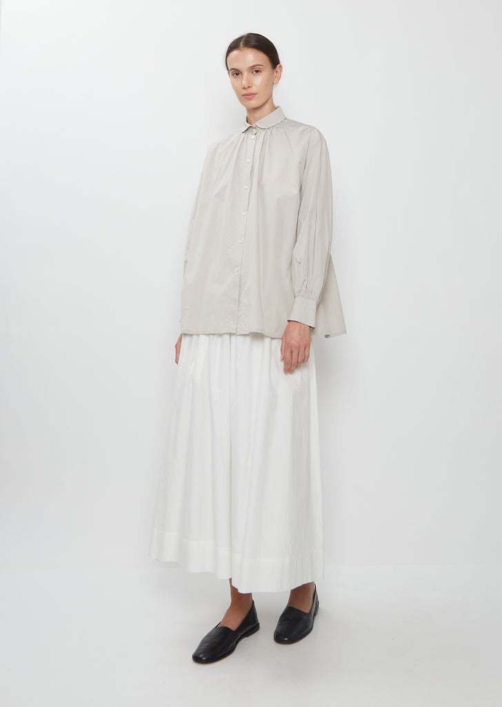 Rounded Collar Cotton Shirt