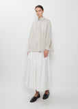 Rounded Collar Cotton Shirt