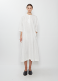 Side Panel Cotton Linen Dress — Off White