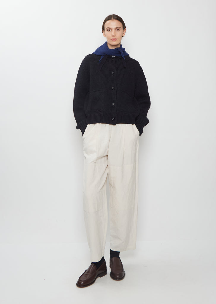 Lambswool Tipped Scout Scarf — Cobalt