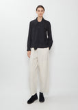 Cotton Cashmere Voile Front Tie Shirt