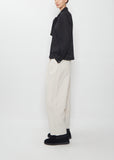 Cotton Cashmere Voile Front Tie Shirt