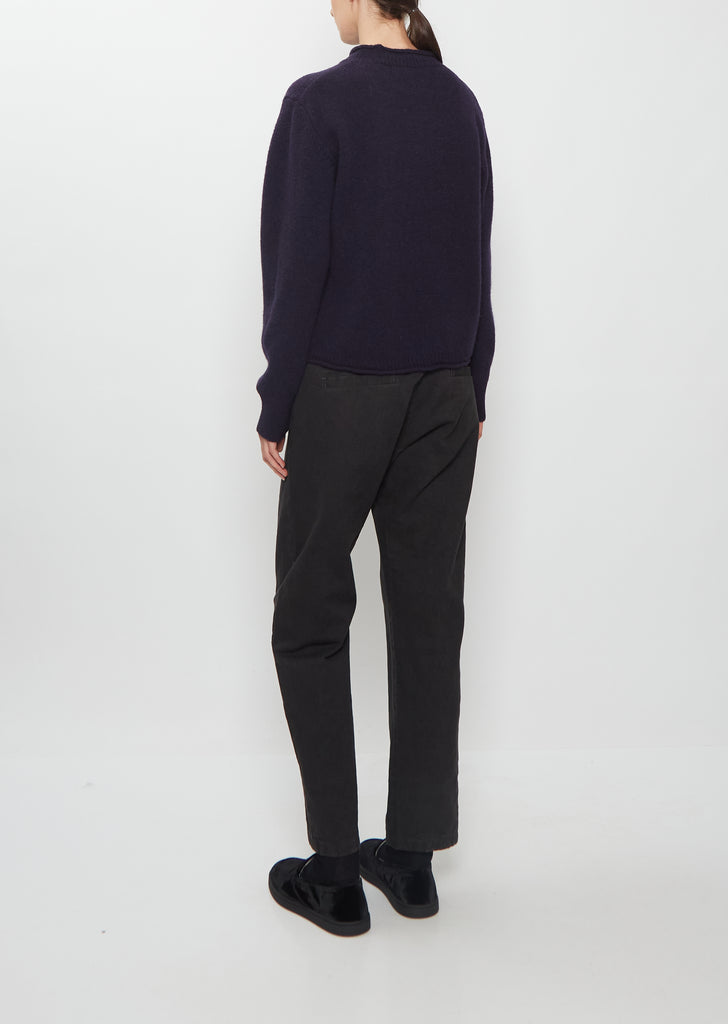 Shetland Wool Rolled Edge Sweater
