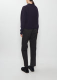Shetland Wool Rolled Edge Sweater