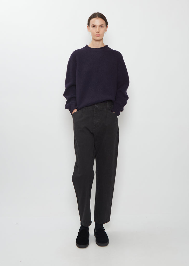 Shetland Wool Rolled Edge Sweater
