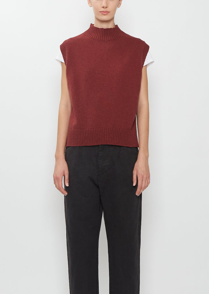 Wool Cotton Slipover — Berry