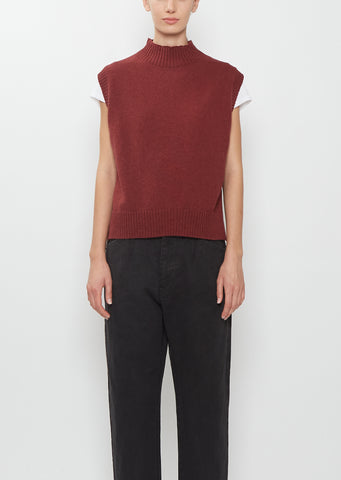 Wool Cotton Slipover — Berry