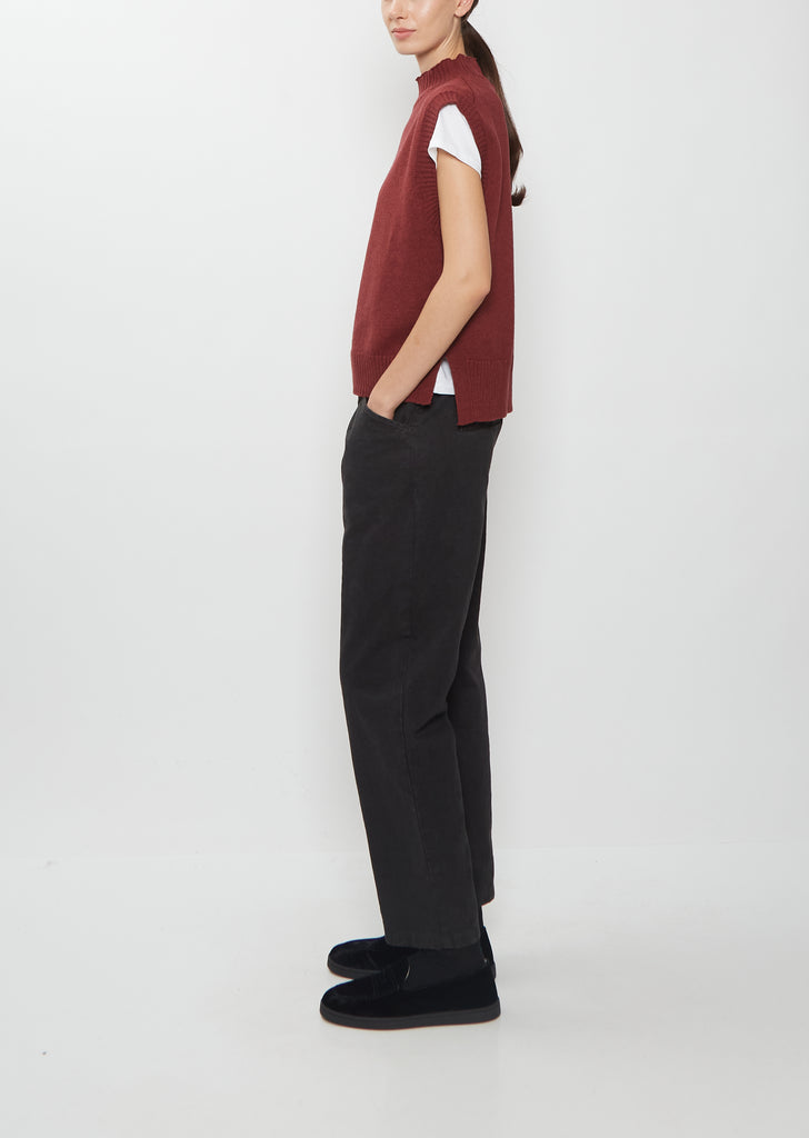 Wool Cotton Slipover — Berry