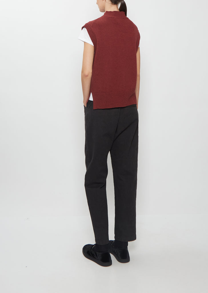 Wool Cotton Slipover — Berry
