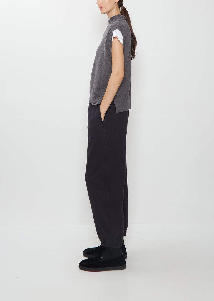 Wool Cotton Slipover — Charcoal