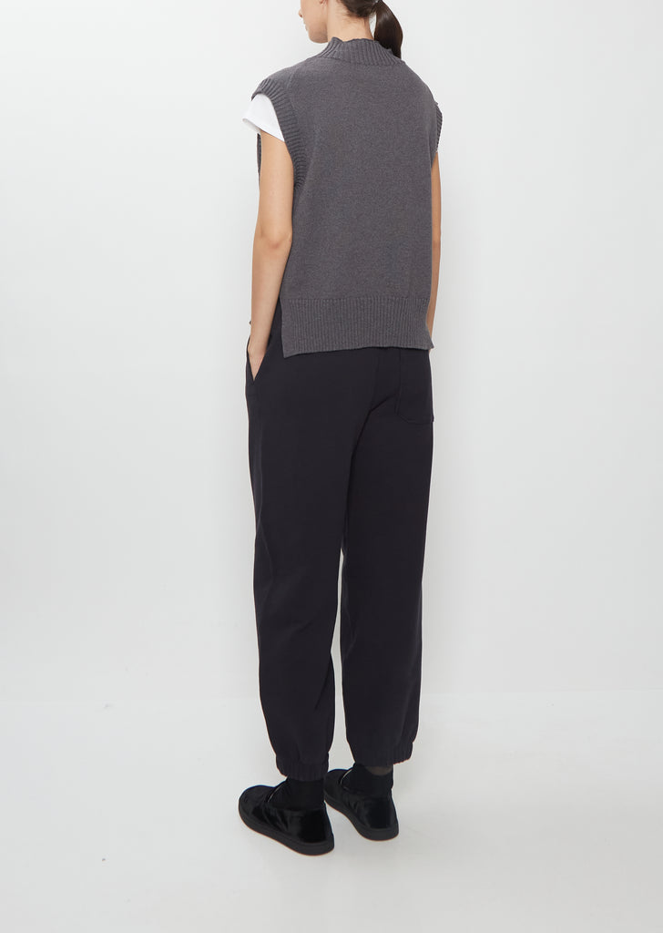 Wool Cotton Slipover — Charcoal