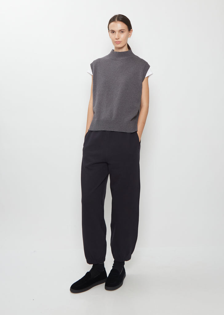 Wool Cotton Slipover — Charcoal