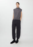 Wool Cotton Slipover — Charcoal