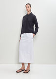 Linen Blend Tube Skirt