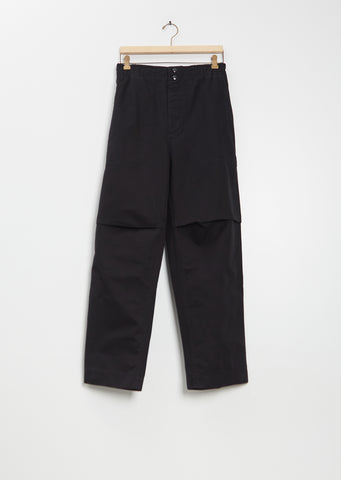 Press Stud Cotton Canvas Trousers