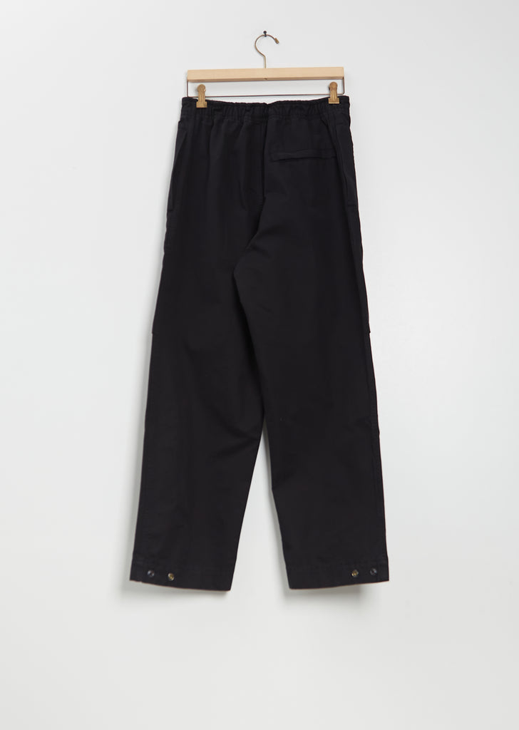 Press Stud Cotton Canvas Trousers