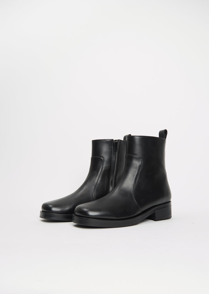 Square Toe Leather Boot