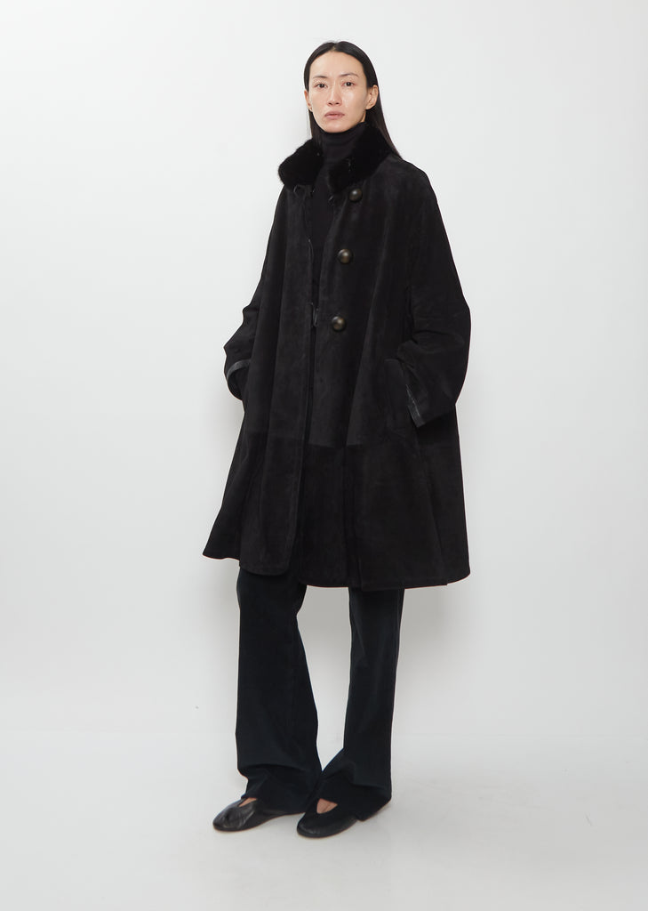 Bottan Mink Collar Leather Jacket