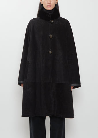 Bottan Mink Collar Leather Jacket