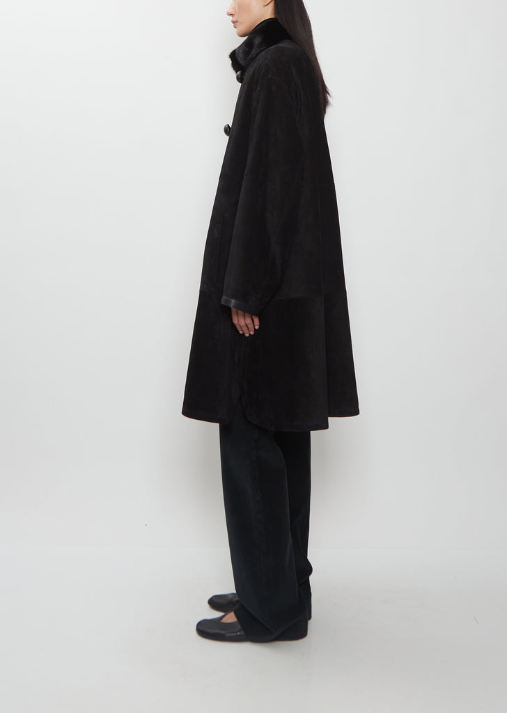 Bottan Mink Collar Leather Jacket
