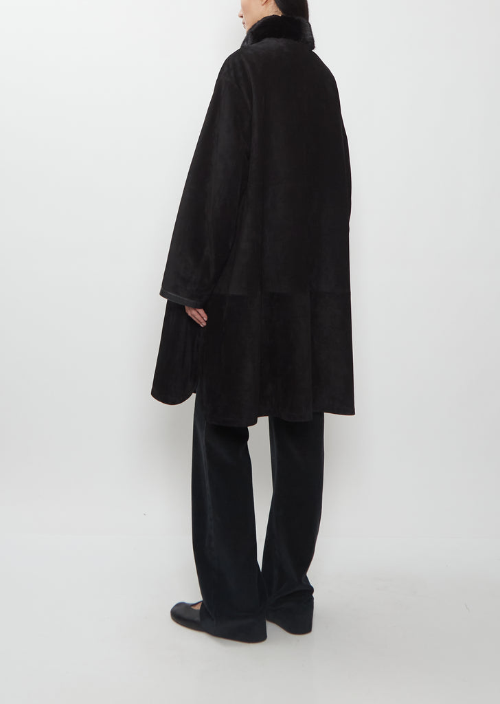 Bottan Mink Collar Leather Jacket